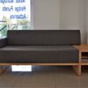 White Eucalyptus and Partly Upholstered Sofa